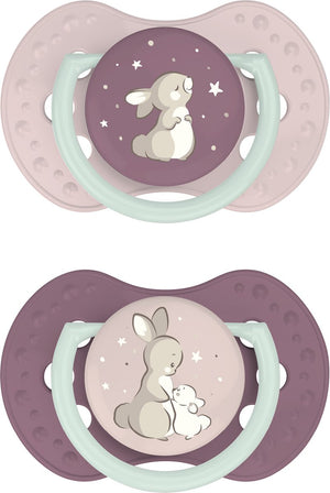 Difrax lovi fopspeen dynamisch - classy - 18+ maanden - roze beige - 2 stuks