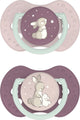 Difrax lovi fopspeen dynamisch - classy - 18+ maanden - roze beige - 2 stuks