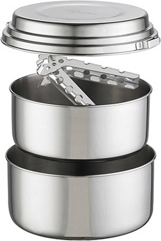 Msr alpine 2 pot set - rvs kookset - 2-delig - duurzaam en compact - voor 2 tot 3 personen