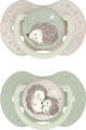Difrax lovi fopspeen dynamisch - classy - 6 tot 18 maanden - groen - 2 stuks