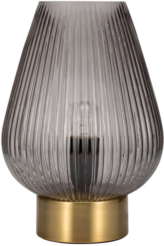 Pauleen led-tafellamp crystal gloom e27 max. 40w rookglas, messing