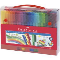 Viltstift faber castell connector kleurenassortiment 60 stuks