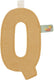 Little dutch slinger element - letter q - oker