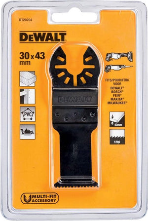 Dewalt 43x31mm multitool zaagblad hcs tbv snel zagen hout (1 stuk) - dt20704