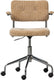 Woood kova bureaustoel - geweven ribstof - donkerzand - 87x54x80
