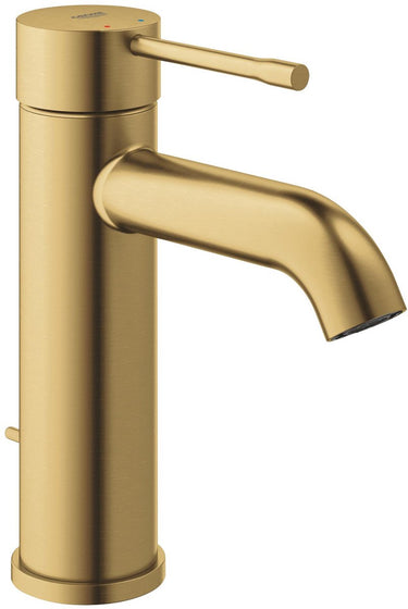Grohe essence new wastafelkraan - lage uitloop - met trekwaste - cool sunrise geborsteld (mat goud) - 23589gn1