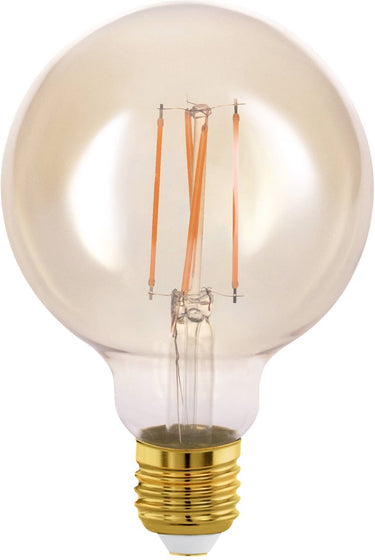 Eglo vintage led kooldraadlamp – ø 9,5 cm - e27 - amberkleurig