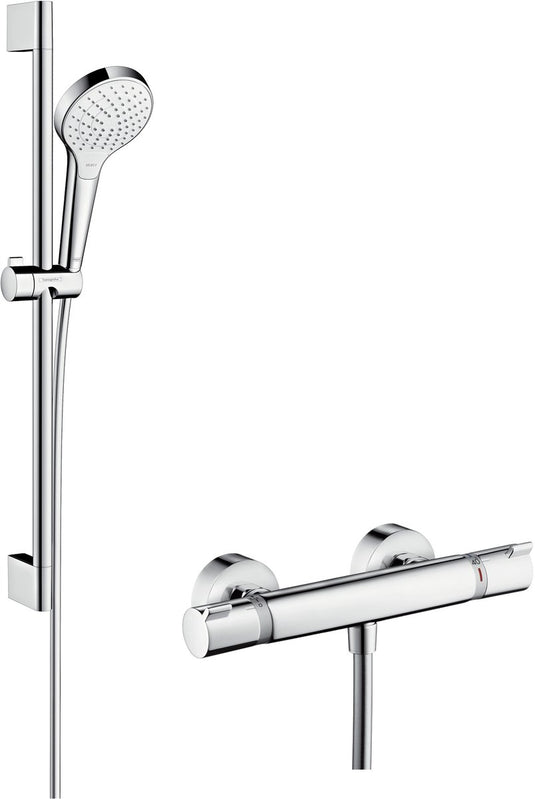 Hansgrohe croma s vario renovatieset - 90 cm - ecostat comfort - thermostaat - select-knop bediening - chroom