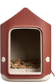 Elho cosy bird feeder 18cm - vogelvoederhuisje en vogelbadje - 100% gerecycled plastic - l17.6 x b18 x h23 cm - toscaans rood
