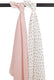 Meyco baby mini panther swaddle - 2-pack - hydrofiel - soft pink - 120x120cm
