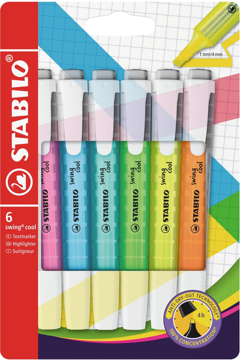 Afbeelding laden in galerijviewer, Stabilo swing cool - markeerstift - set met 6 stuks
