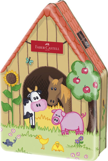 Faber-castell viltstift - connector - boerderij - 18 stuks in blik - fc-155539