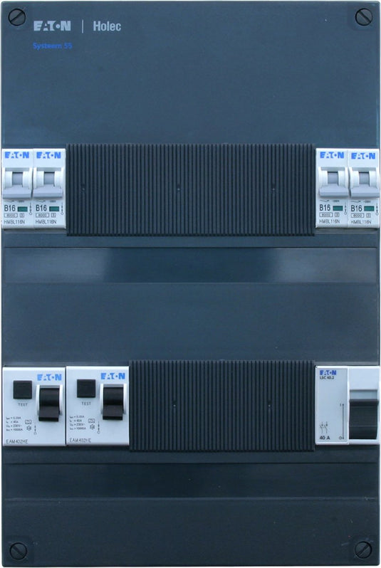 Eaton-holec eaton holec groepenkast 4 x groep - 2x als, 16a, 1-polig + n 220 x 330 mm