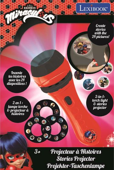 Lexibook projecteur à histoires et lampe torche miraculous