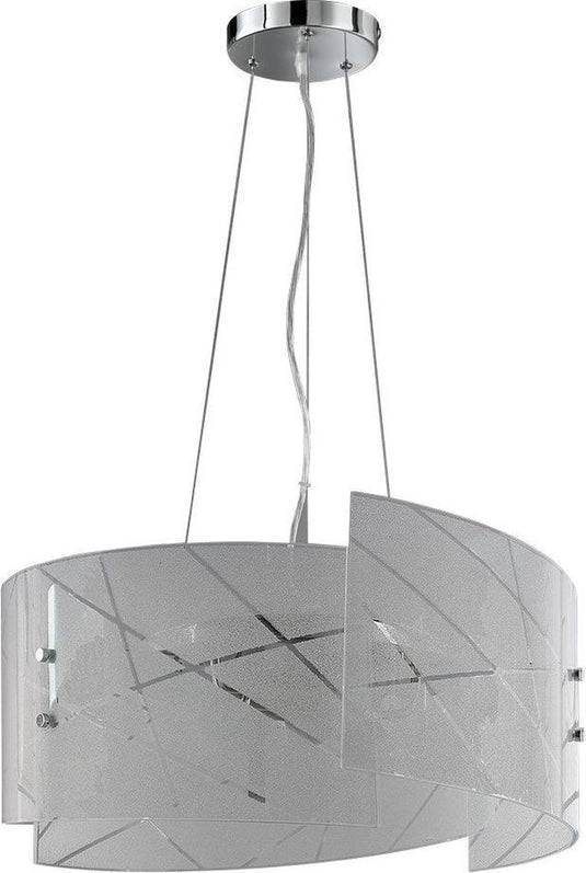 Trio sandrina - hanglamp - wit - excl. 3x e27 4 w - plafondbevestiging - in hoogte verstelbaar