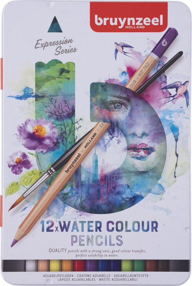 Bruynzeel expression aquarelpotloden blik 12