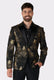 Opposuits festive forest - heren colbert - kerst blazer - kerst outfit - oud en nieuw - zwart goud - maat eu 54