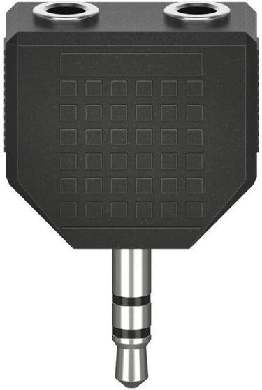 Hama 00205191 jackplug audio adapter [2x jackplug female 3,5 mm - 1x jackplug male 3,5 mm] zwart