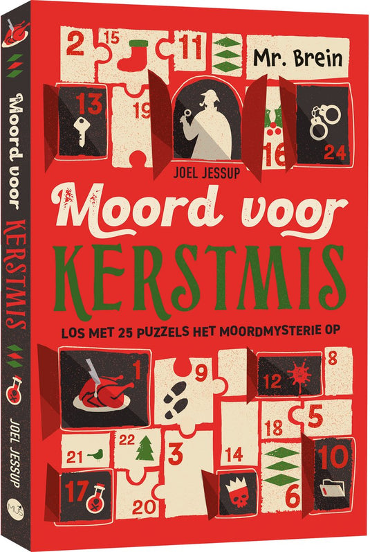 Uitgeverij mus mr. brein moord - kerstmis - puzzelboek