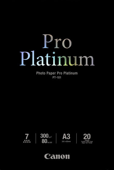 Canon pt-101 pro platinum fotopapier - a3 20 vellen