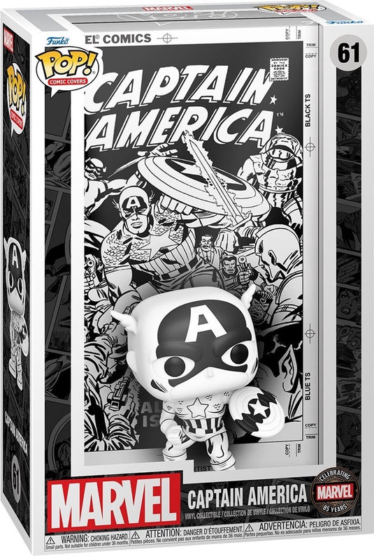 Funko pop comic cover: marvel 85th anniversary - captain america pop