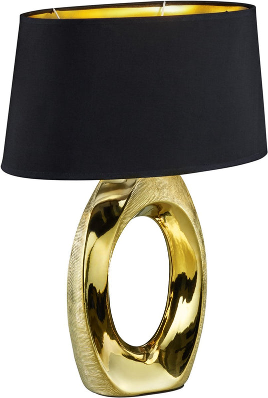 Rl live your light reality taba - tafellamp - goud - excl. 1x e27 4,9 w - snoerschakelaar