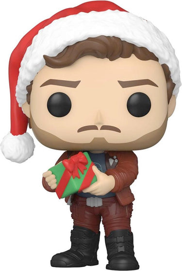 Funko guardians of the galaxy - marvel holiday special pop! heroes star-lord 9 cm verzamelfiguur - multicolours