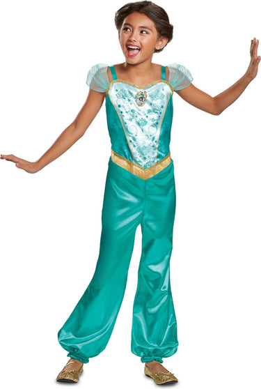 Disguise disney prinses - aladdin, jasmine jurk classic , maat s (5 - 6 jaar), meisjes