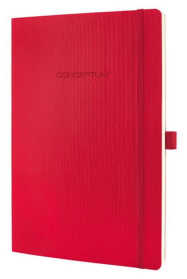 Sigel notitieboek - conceptum pure - a4 - softcover - rood - 194 pagina's - 80 grams - gelinieerd - si-co315