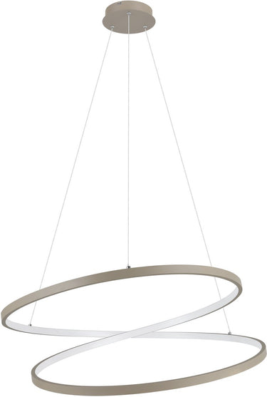 Eglo ruotale hanglamp - led - ø 70 cm - zandkleur beige wit