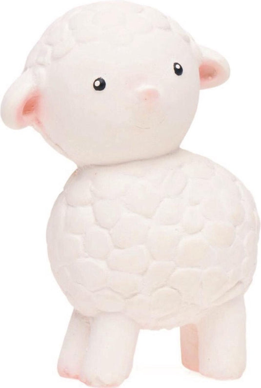 Lanco toys lanco rubberen bijtspeeltje - lammetje - wit