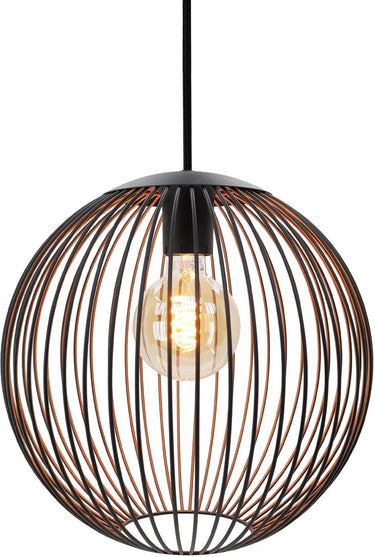 Eglo almanzora hanglamp - e27 - ø 32 cm - zwart koper