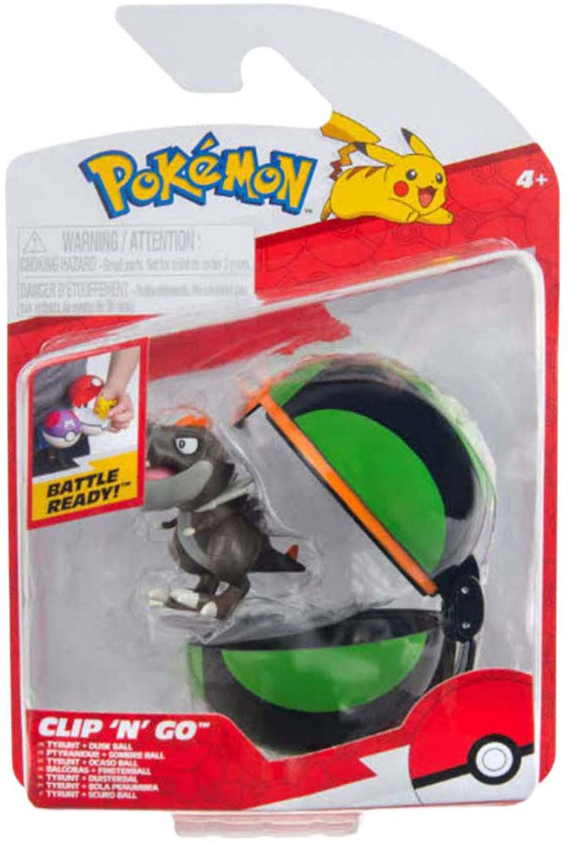 Load image into Gallery viewer, Jazwares pokémon clip 'n' go tyrunt dusk ball
