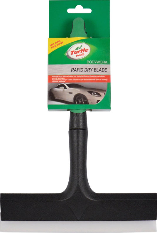 Turtle wax ruitentrekker rapid dry blade - snel condens en regendruppels verwijderen – extra breed siliconen blad - voor ruiten en spiegels