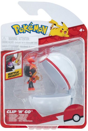 Jazwares pokémon - clip n go charcadet premier ball