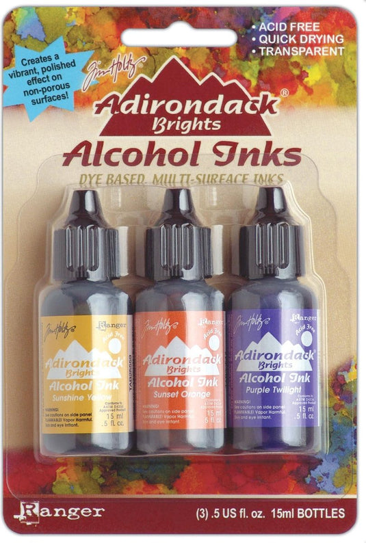 Adirondack alcohol ink kit yellow orange purple