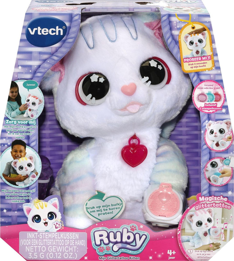 Load image into Gallery viewer, Vtech ruby, mijn glittertattoo kitten

