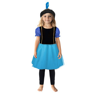 Overige merken pietenjurk paars blauw 98-104 | 2 stuks