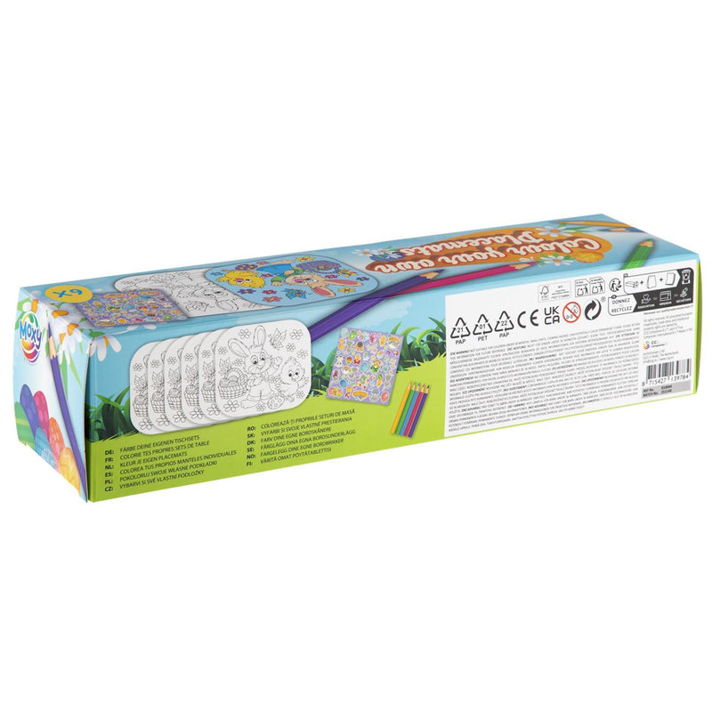Load image into Gallery viewer, Moxy versier je eigen paas placemats, 6st. (incl potloden stickers)
