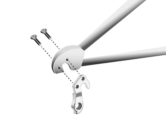 derailleurhanger GH-138 55,4 mm zilver