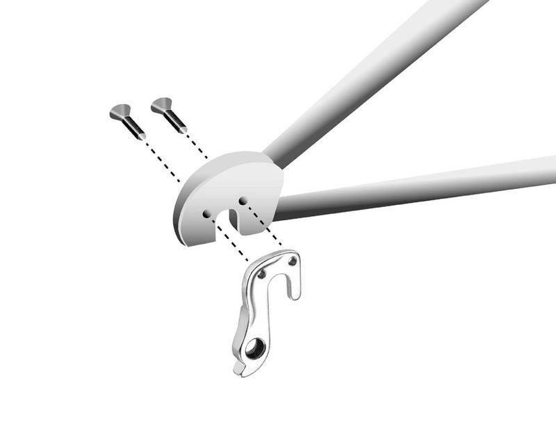 Load image into Gallery viewer, derailleurhanger GH-165 59,2 mm zilver
