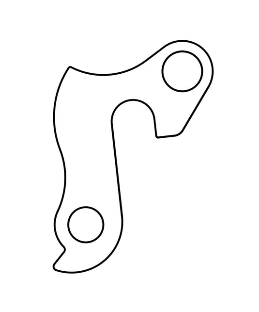 derailleurhanger GH-255 Bulls 60 mm zilver