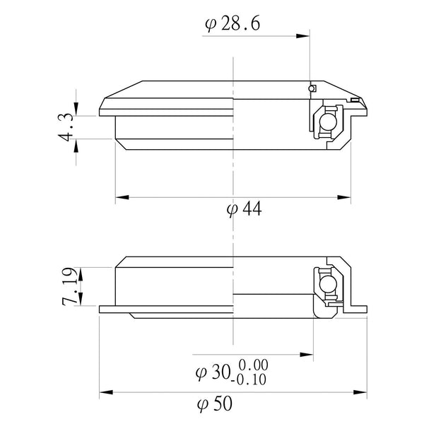 Neco headset 1.1/8". Semi integrated headset ZS44/28.6 ZS44/30. A-head.