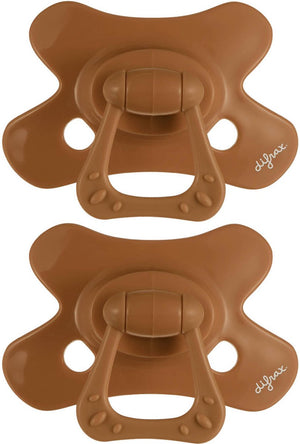 Difrax fopspeen natural - 18+ maanden - bruin - 2 stuks