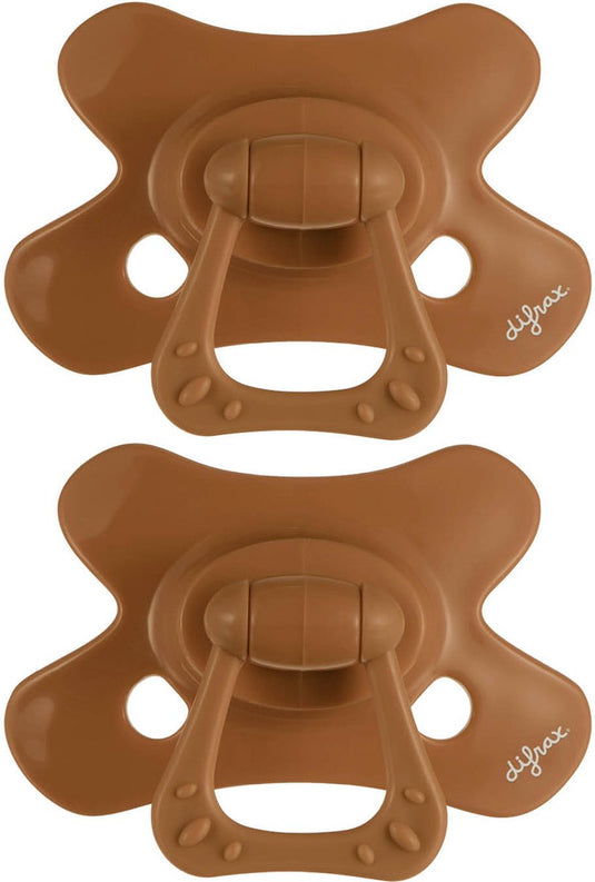 Difrax fopspeen natural - 18+ maanden - bruin - 2 stuks