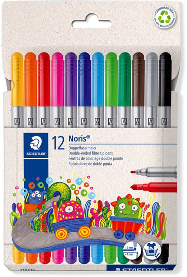 Staedtler viltstift noris club | geassorteerde kleuren | etui van 12 stuks