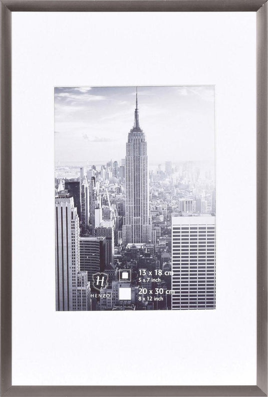 Henzo fotolijst - - manhattan - fotomaat 20x30 cm - donkergrijs