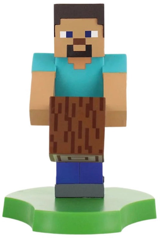 Cableguys minecraft - steve - figurine standaard voor telefoon | oplaadcase (cable guys mini)