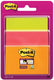 Post-it® super sticky notes, gekleurd, diverse afmetingen 1 blok: 47,6mm x 76 mm 1 blok: 76mm x 76 mm 1 blok: 76mm x 101 mm, neon oranje, neon roze, neon groen, 3 blokken