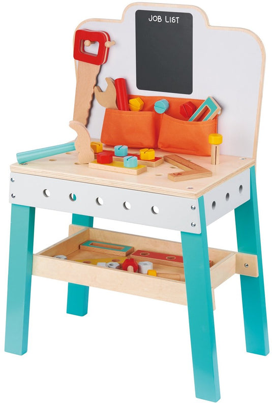 Lelin toys - houten speelgoedwerkbank inclusief accessoires